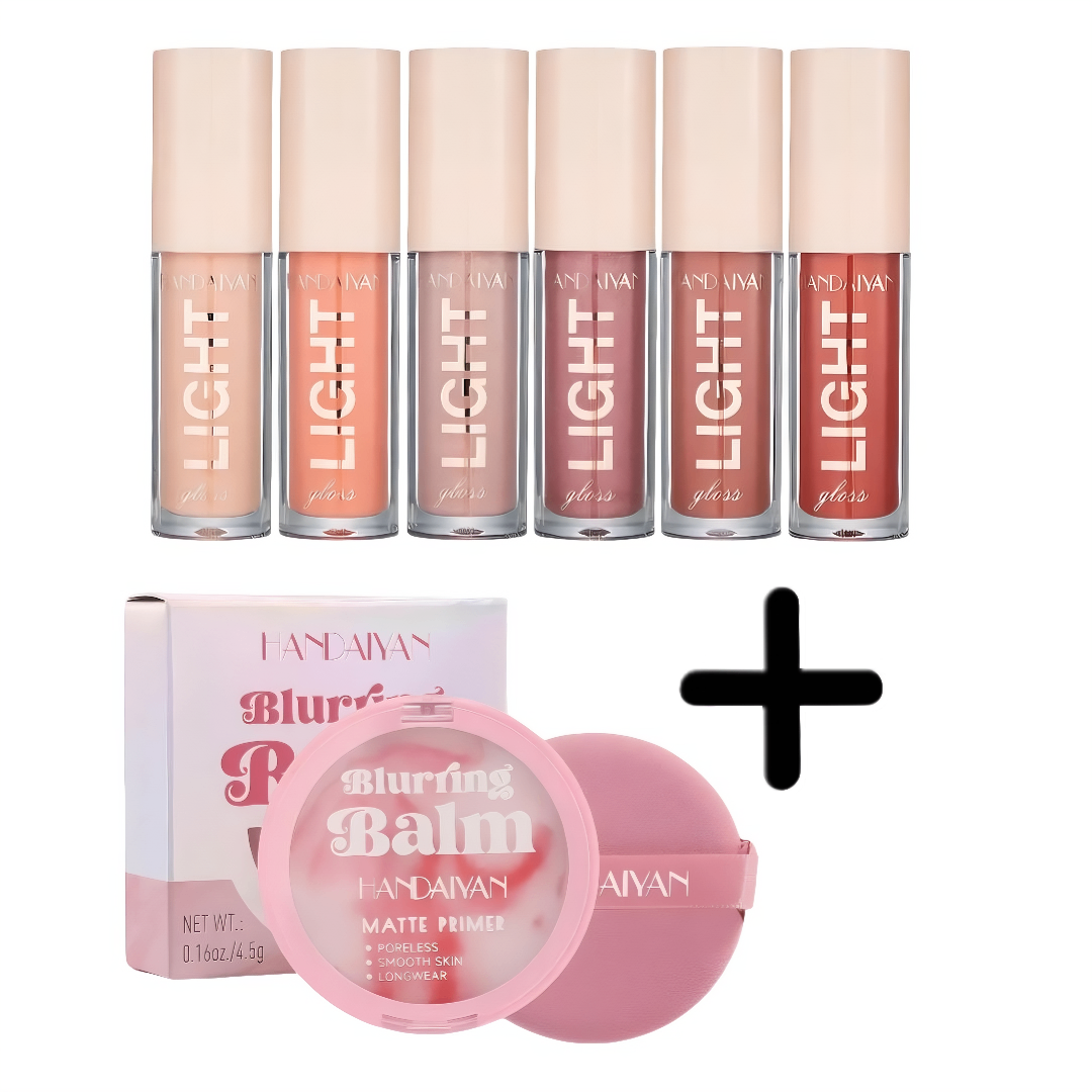 Combo Gloss x6 + Polvo translucido
